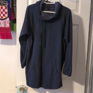 Torrid Navy Cowl Neck Sweater